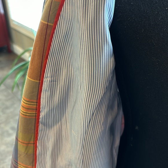 Tommy Hilfiger Madras Plaid vintage boxy blazer.  Fully lined. Women’s XL. - Picture 6 of 13